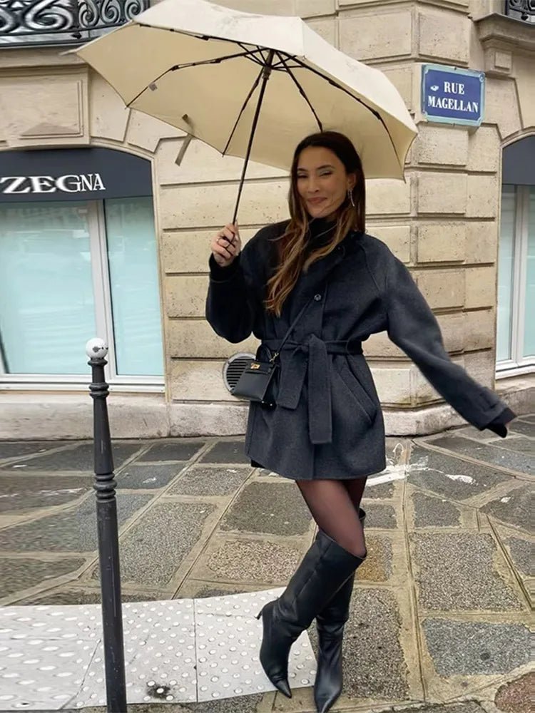 ZEYA - Lindsay Stand Collar Short Coat