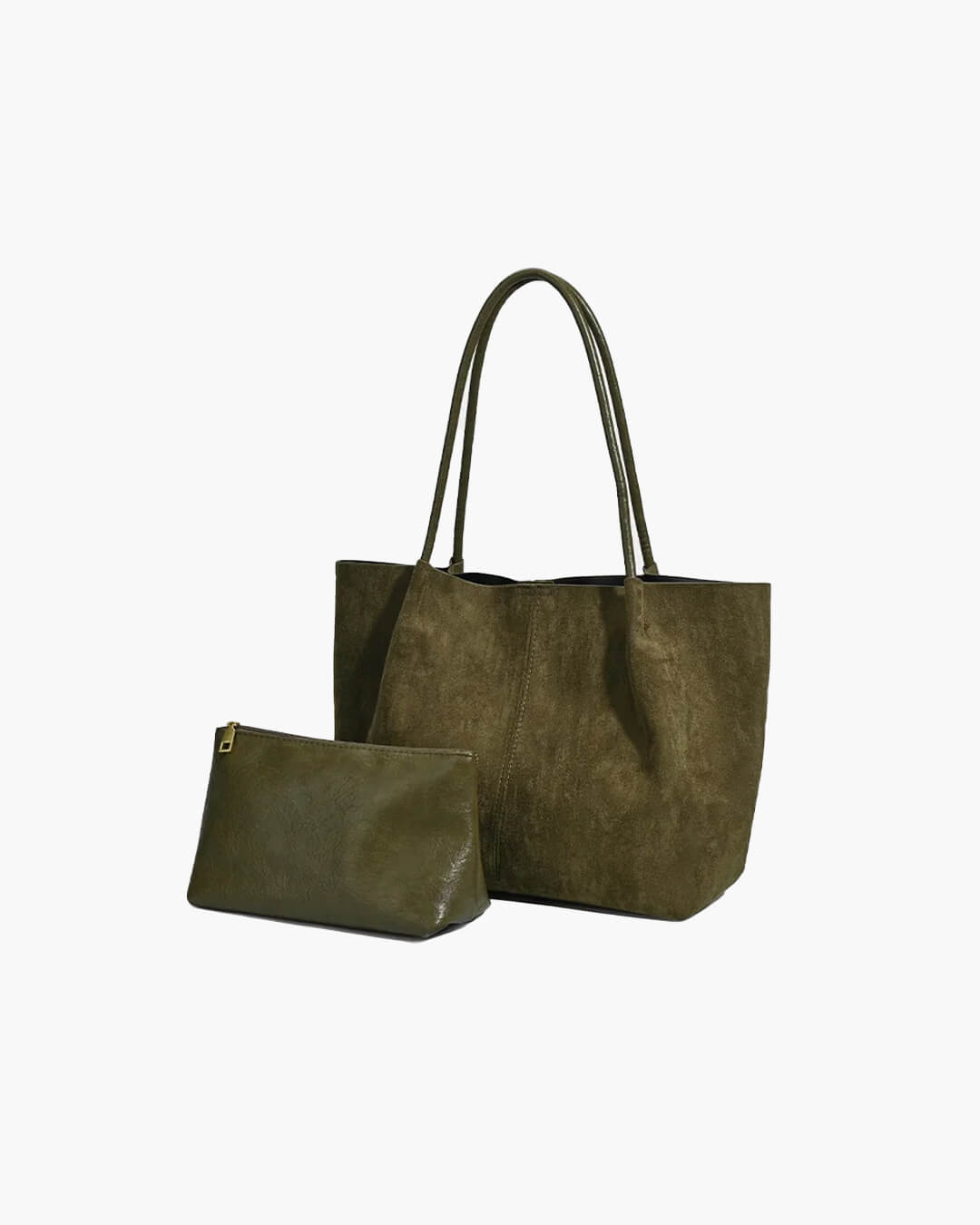 ZEYA - Tessa Suede Tote Bag with Pouch