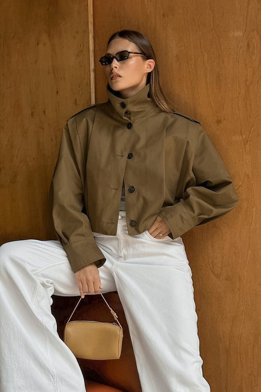 ZEYA - Angelou Pleated Collar Jacket