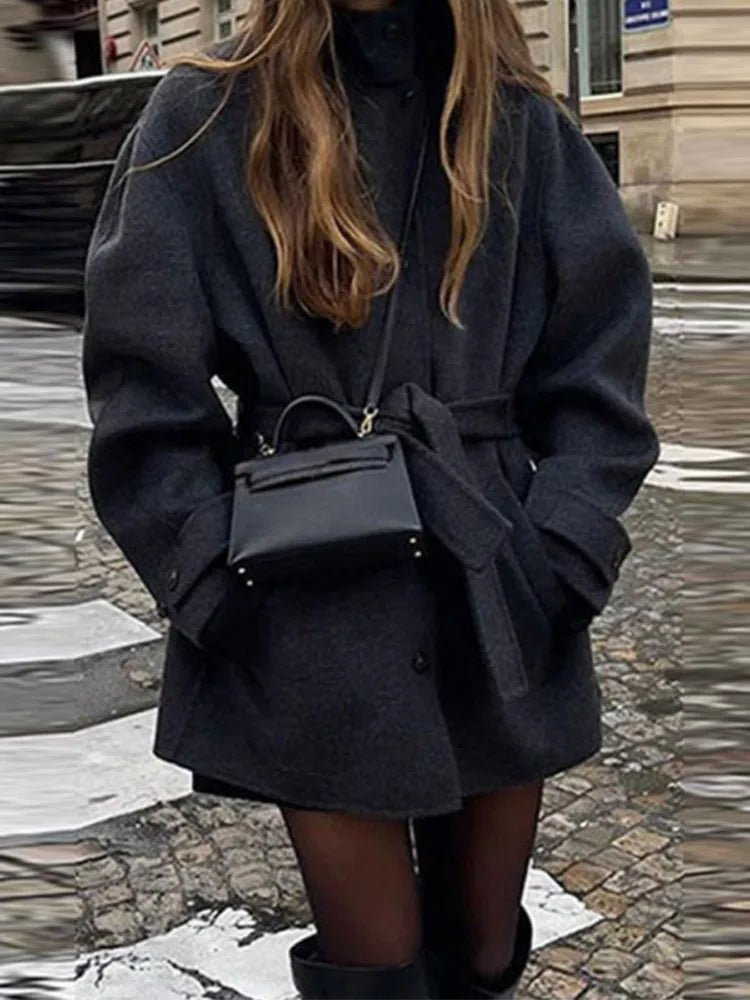 ZEYA - Anna Stand Collar Short Coat