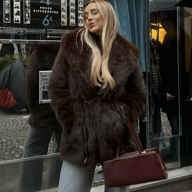 ZEYA - Feliz Faux Fur Coat with Belt