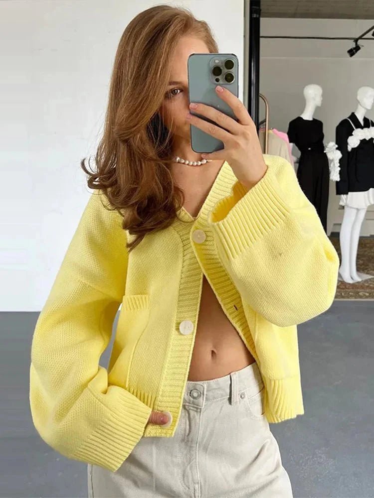 ZEYA - Melissa Cardigan with Elegant V Neck & Long Sleeves