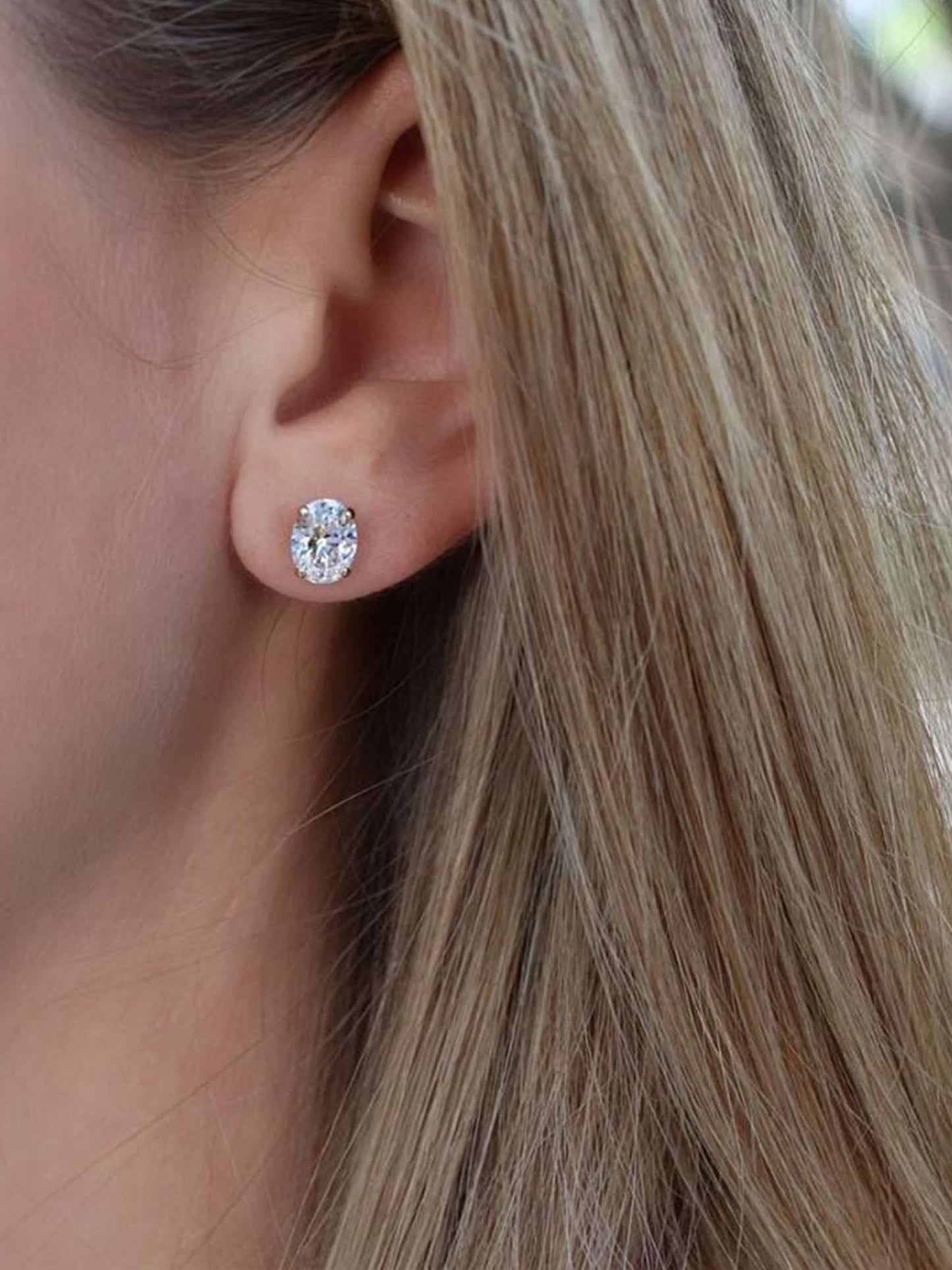 ZEYA - Sandra Oval Cut Zirconia Earrings