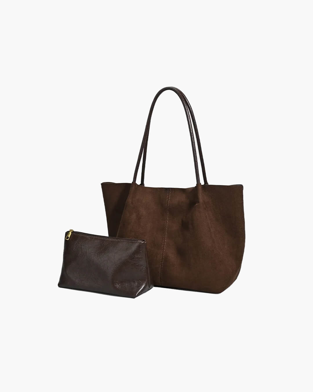 ZEYA - Tessa Suede Tote Bag with Pouch